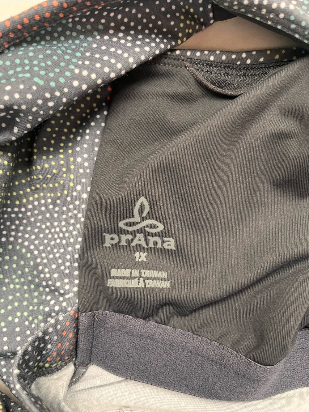 Prana Skypath Midi Dress in Grey and Mauve Dot Print 1X - Picture 7 of 11